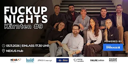 Fuckup Nights Kärnten Vol. 9 | powered by Kärntner Sparkasse