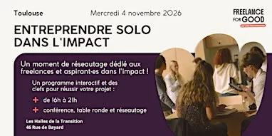 Entreprendre en solo dans l'impact avec Freelance for Good