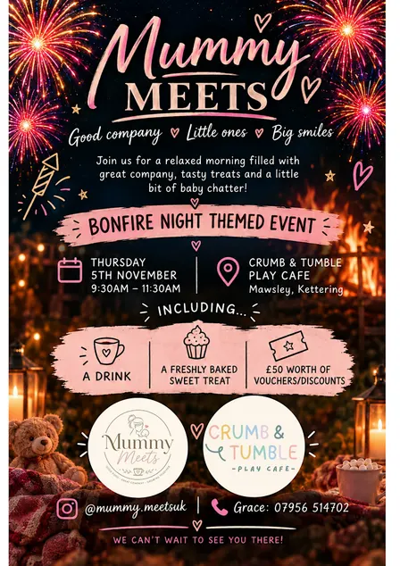 Mummy Meets x Crumb & Tumble Play Cafe Bonfire Themed Event