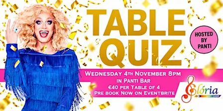 Gloria LGBT+ Choir Fundraising Table Quiz