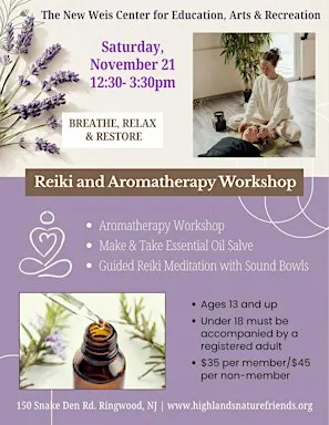 Reiki and Aromatherapy  Workshop: A Gift Of Self-Care