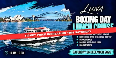 Luna Cruises | Boxing Day Lunch Cruise | Drinks Package
