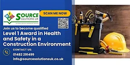 Level 1 H&S in Construction Environment - inc CSCS test & Card - £264
