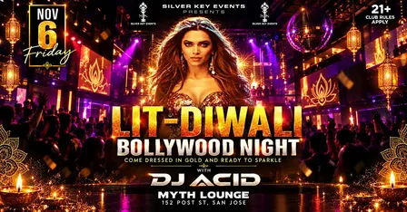 LIT DIWALI - BOLLYWOOD PARTY | SILVER KEY PARTY @ MYTH - NOV 6