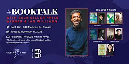#BookTalk: Ian Williams and the 2026 Giller Prize Winner