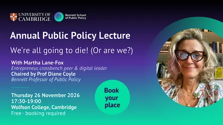 Annual Public Policy Lecture: We're all going to die! (Or are we?)