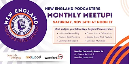 New England Podcasters Group — November 14 2026 Meetup