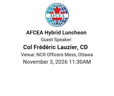 November Hybrid LUNCHEON: Col Frédéric Lauzier, CD