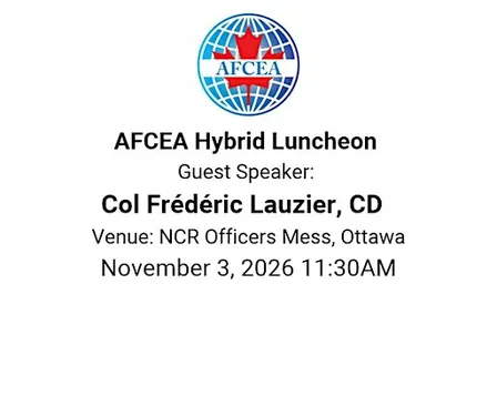 November Hybrid LUNCHEON: Col Frédéric Lauzier, CD