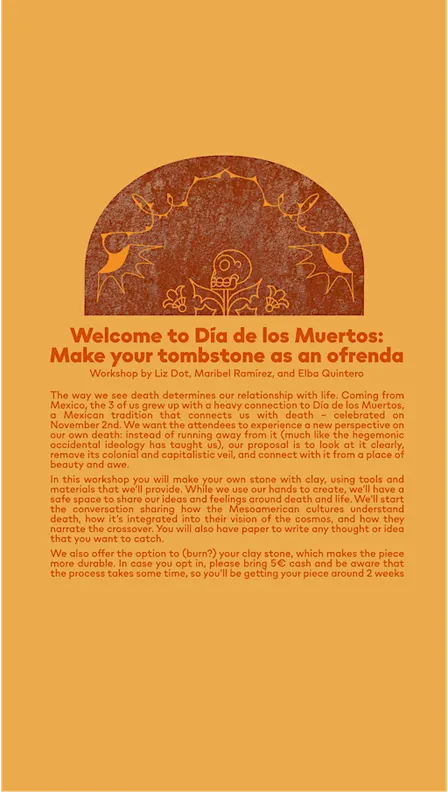 Welcome to Día de los Muertos: your tombstone and last vent as an ofrenda