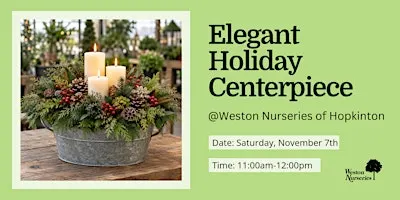 Elegant Holiday Centerpiece Workshop