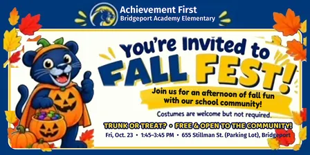 Achievement First Bridgeport Academy Elementary Fall Fest "Trunk or Treat?"