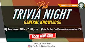 Pub Trivia Night - General Knowledge (Napoles)