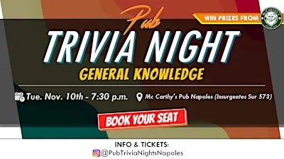 Pub Trivia Night - General Knowledge (Napoles)