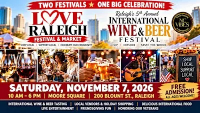 Raleigh's 5th Annual International Wine & Beer Oktoberfest! FREE Admission