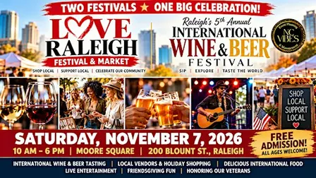 Raleigh's 5th Annual International Wine & Beer Oktoberfest! FREE Admission