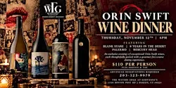 Orin Swift Wine Dinner