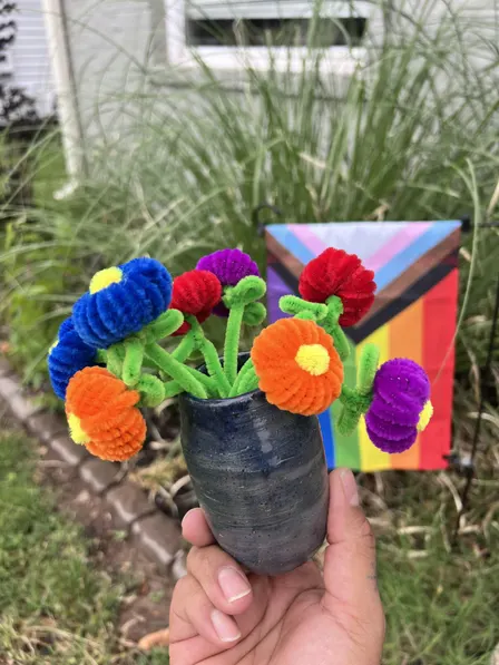 Autumn Pipe Cleaner Flower