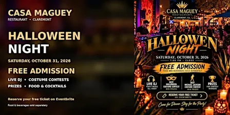 Halloween Night at Casa Maguey | FREE Admission, Live DJ & Costume Contest