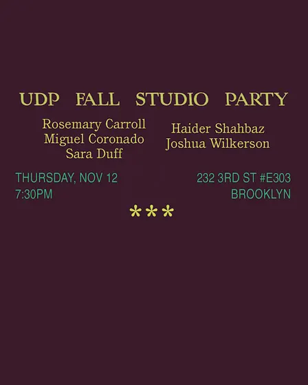 UDP Fall Studio Party