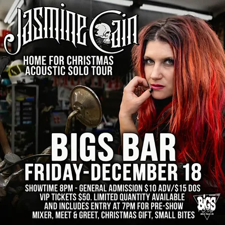 Jasmine Cain - I'll Be Home For Christmas Tour at Bigs Bar Live