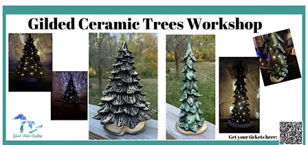 Manchester Gilded Vintage Style Ceramic Trees @ River Raisin Distillery