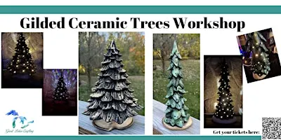 Manchester Gilded Vintage Style Ceramic Trees @ River Raisin Distillery