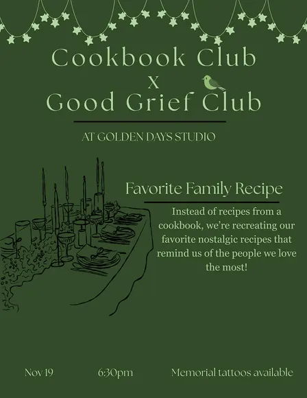Cookbook Club x Good Grief Club