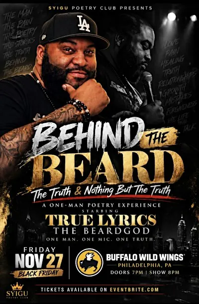 BEHIND THE BEARD THE ONE MAN POETRY SHOW TRUE LYRICS THE BEARDGOD