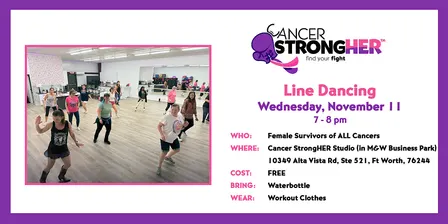 Cancer StrongHER Line Dancing — November 11, 2026