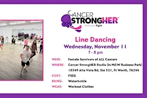 Cancer StrongHER Line Dancing — November 11, 2026