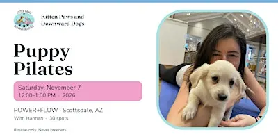 Puppy Pilates at POWER+FLOW — November 7