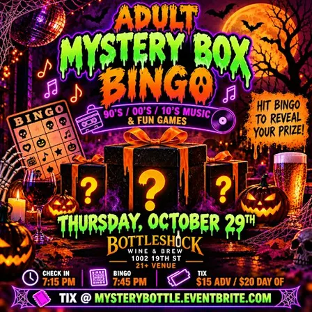 Adult Mystery Box Bingo - BottleShock Wine & Brew