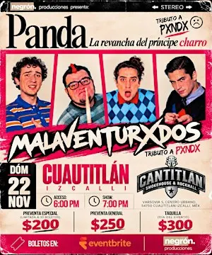 Malaventurxdos presenta "Tributo a Panda" | Concierto | Cuautitlán Izcalli