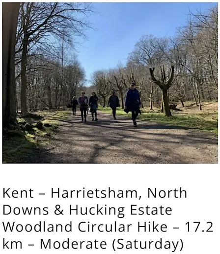 Kent Guided Group Hike for Women – Harrietsham, North Downs & Hucking 17.5