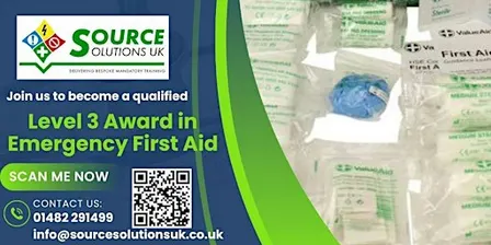 Level 3 Emergency First Aid at Work - 1 Day Course - £108