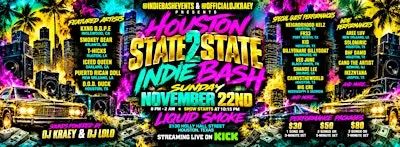 Houston State 2 State Indie Bash | Hip-Hop Concert & Music Industry Network
