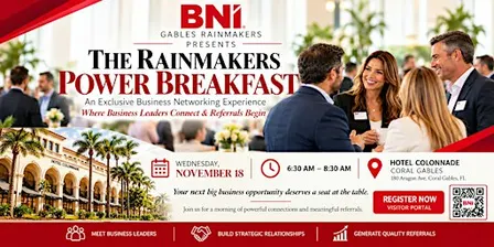 BNI GABLES RAINMAKERS POWER BREAKFAST