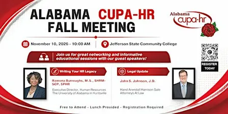Alabama CUPA-HR Fall Meeting