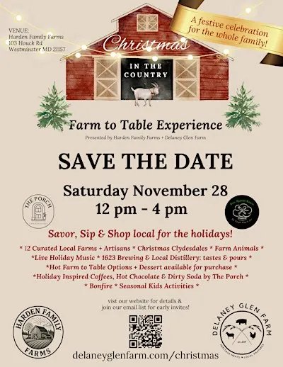 Christmas in the Country: Farm to Table Experience