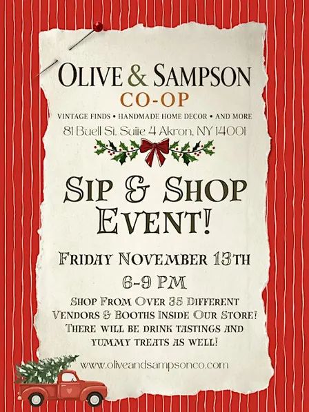 Sip and Shop at Olive and Sampson Co-Op