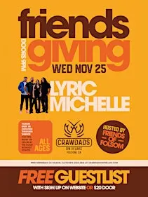 Friendsgiving and Friends of Folsom Annual Concert at Crawdads on the Lake