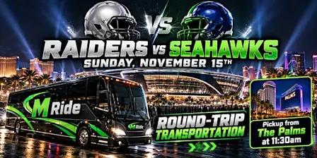 Las Vegas Raiders vs Seattle Seahawks ROUNDTRIP SHUTTLE FROM THE PALMS