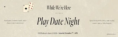 Play Date Night: Speed Dating with a twist