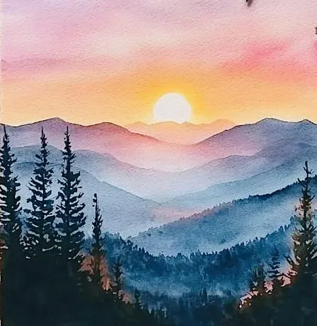 Misty Mountains Watercolor Workshop