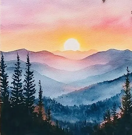 Misty Mountains Watercolor Workshop