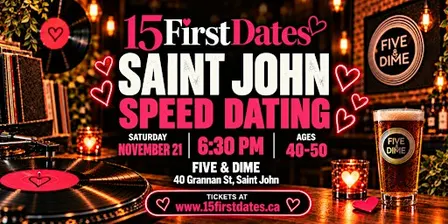 15FirstDates Saint John Speed Dating (Age 40-50)