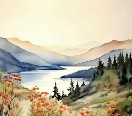 Rolling Hills and Winding Rivers Watercolor Workshop