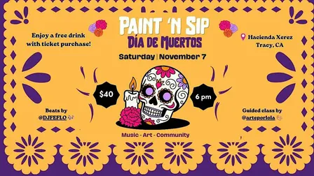Dia de Muertos Paint 'n Sip