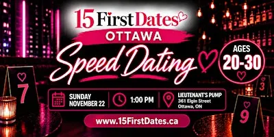 15FirstDates Ottawa Speed Dating (Age 20-30)